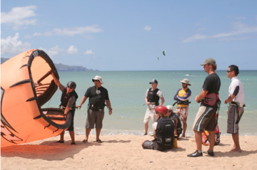 Your kite instructor taking certification course in Maui